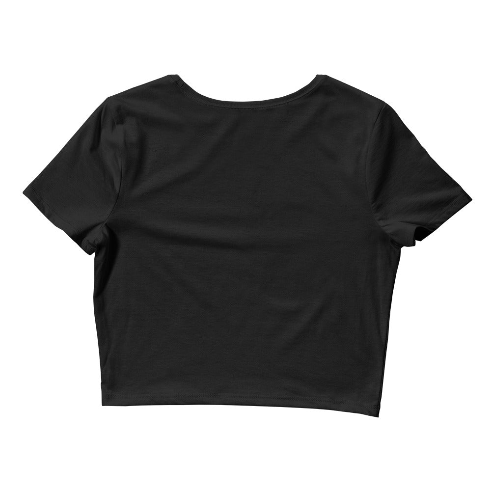 CHIN UP TITS OUT - Women’s Crop Tee White/Black/Pink