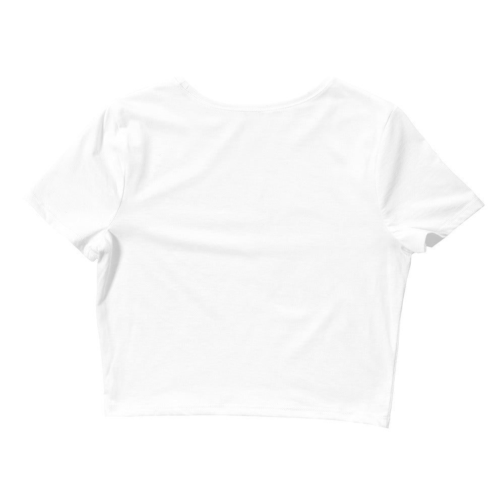 CHIN UP TITS OUT - Women’s Crop Tee White/Black/Pink